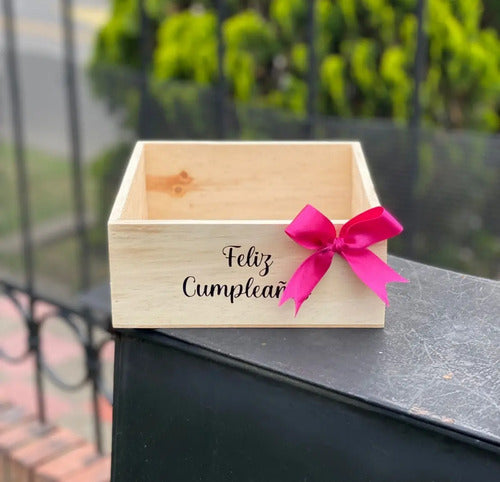 Cajas En  Madera Para Regalo De Feliz Cumpleaños