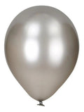 Globo Bomba Metalizado Satinado Plateado R12 X 50 Und