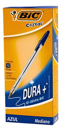 Esfero Bic Cristal Azul X 12 Transparente Azul