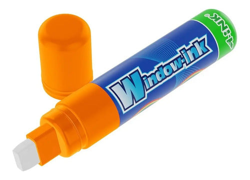 Marcador De Vinilo Tipo Posterman Window Ink 15 Mm Naranja Naranja