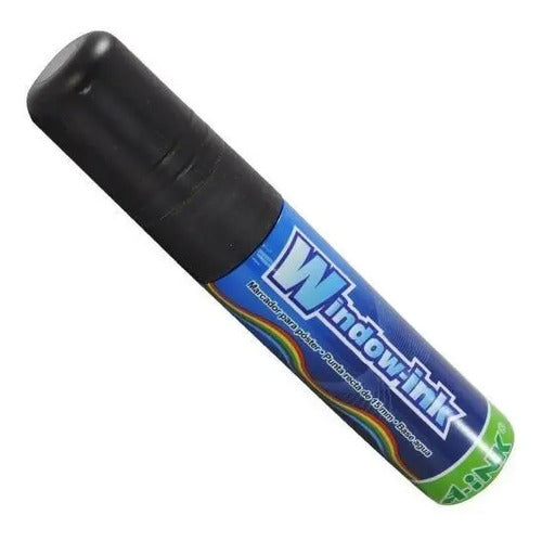 Marcador De Vinilo Tipo Posterman Window Ink 15 Mm Negro Negro
