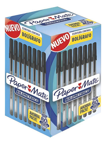 Bolígrafo Kilometrico Negro X60 Negro