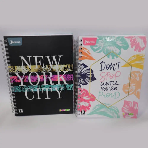 Cuaderno 7 Materias Grande Argollado Mujer 175 Hojas Norma