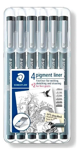 Rapidografo Staedtler Kit X 6 Negro