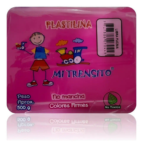 Plastilina Barra Mi Trensito Fucsia 500gr Fucsia