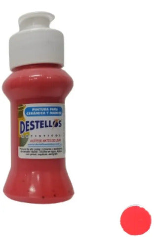 Pintura Cerámica Y Madera Destellos Color A Elección X12 Und