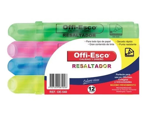 Resaltador Grande Offi Esco X 12