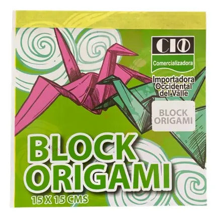 Block Papel Origami 20 Hojas 15x15cm - 2 Unidades Blanco