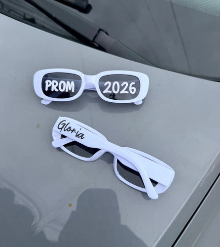 Gafas Personalizadas Para Colegios Prom X 10 Unidades Blanco Personalizado