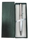 Boligrafo Con Estuche Plateado Plateado Negro