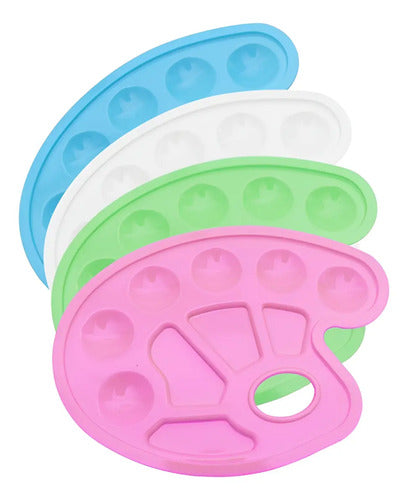 Paleta Plástica De Pinturas  Mezcladora Artística