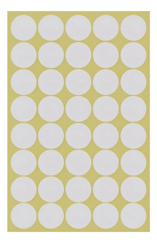 Rotulo Adhesivo Redondo Blanco 1.6 Cm - 162 Pcs X 3 Unidades Blanco