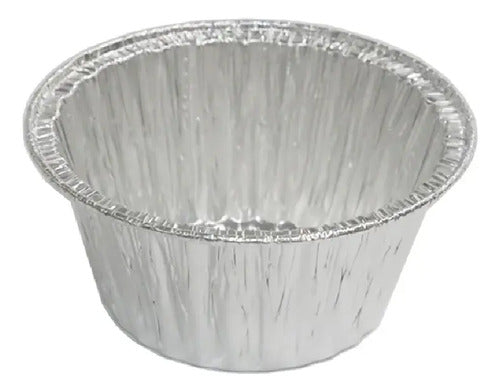 Molde Aluminio Con Tapa  Cupcake Muffin X 12 Unidades Plateado