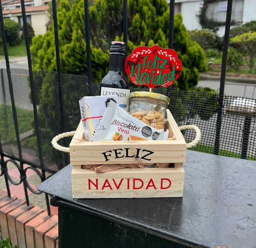 Ancheta Caja Navidad Con Vino
