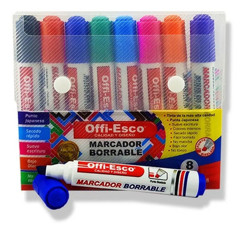 Marcador Borrable Offi Esco Kit X 8 Colores Surtidos