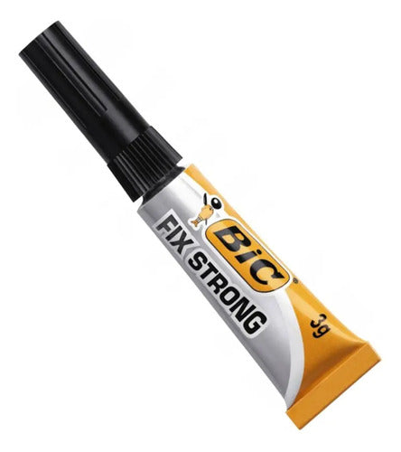 Pegamento Bic Fix Strong 3g X6un - Adhesivo Eficaz Color Gris
