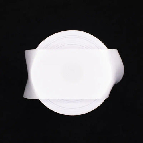 Cinta Blanco Raso Tela Satín Moños 30 Mts X 62mm  Blanco