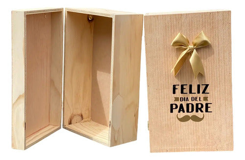Caja Cofre Madera Para Regalo Día Del Padre 35x21x14 Cm Madera Día Del Padre