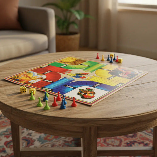 Parques De 4 Puestos Plegable En Cartón Con Fichas