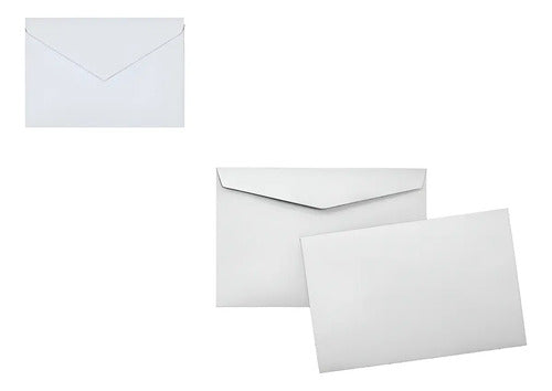 Sobre Blanco Postal Rectangular 16x10.5cm  - 100 Unidades Blanco