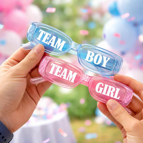 Gafas Personalizadas Revelación De Genero X 10 Unidades Rosa/azul Fiestas