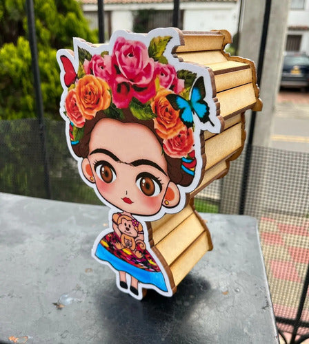 Caja Decorativa Forma De Frida Kahlo 20x14x6 Cm Mdf Frida Kahlo