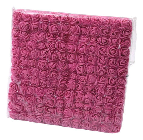 Rosas En Foamy Color Fucsia Paquete X 500 Pcs Fucsia