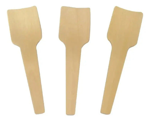 Mini Cuchara Madera 7cm X 100 Unidades Madera