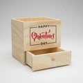 Caja De Madera Para Regalo Ancheta San Valentín 20x20x18 Cm Madera