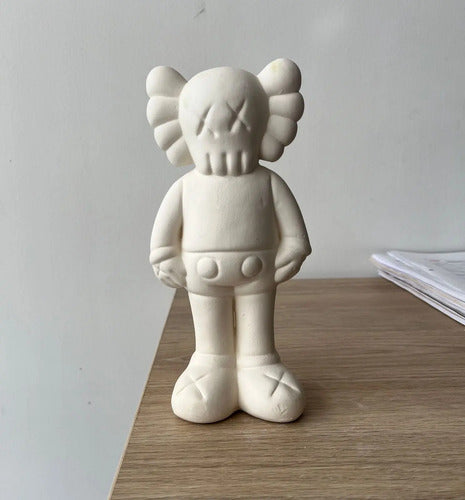 Kwas Figura De Acción Decorativo Cerámica En Crudo 23x11x7cm Blanco