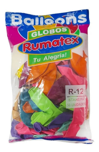 Globo Bomba Metalizado Colores Surtidos R12 X 50 Und