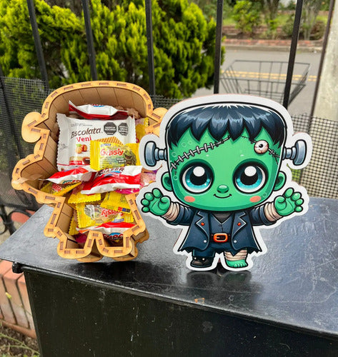 Regalo Caja Baby Frankenstein Halloween Verde