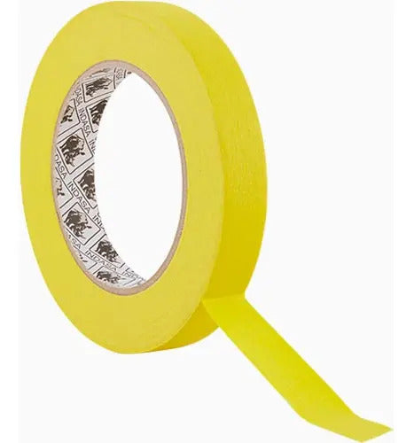 Cinta Enmascarar 12mm - 20 Metros X 4 Colores Amarillo