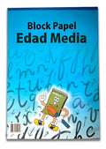 Block Papel Edad Media 1/4 X 25 Hojas - 6 Unidades  Beige