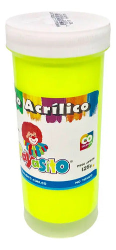 Vinilo Acrílico Payasito Fluorescente 125 Gr Surtido X 4  1