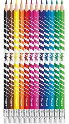 Lapices De Colores Maped Borrables Color Peps Oops X 12u
