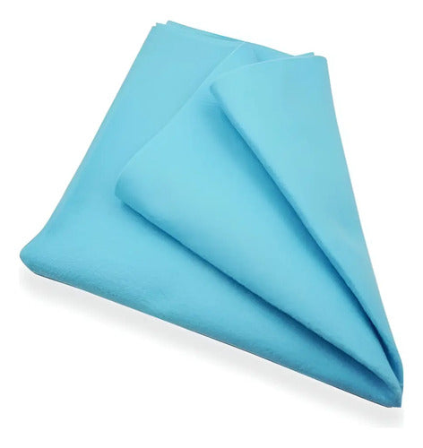 Paño Lency Fieltro Manualidades Import 100x92 Cm Azul Claro Azul Claro