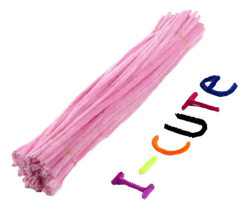 Chelines Color Rosado 30cm X 100 Pcs