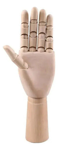 Mano Escualizable Articulada Maniquí Madera