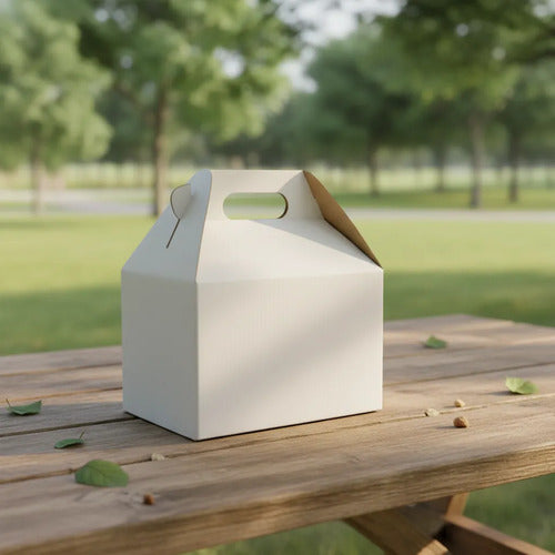 Cajas Cartón Kraft Lonchera Armable 21 X 11 X 25 Cm * 12 Und