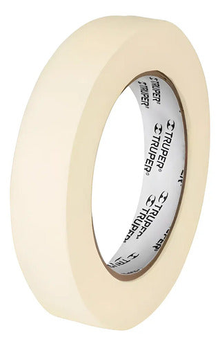 Cinta De Enmascarar 1 Pulgada 24 Mm X 20 Metros - 12 Rollos Beige 24mm X 20mts