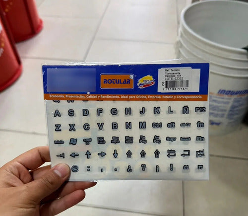 Rotulo Adhesivo Trasnparente Teclado X 154 Piezas Transparente Teclado