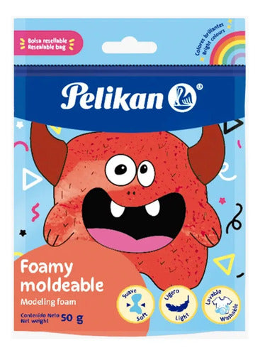 Foamy Moldeable Lavable Pelikan 50gr Color Rojo