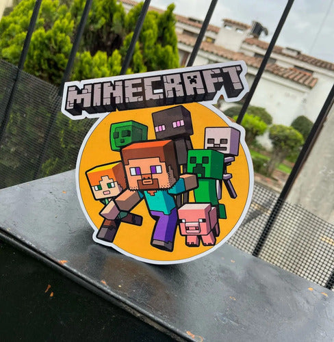 Caja Decorativa En Forma De Minecraft Regalo 25x22x8 Cm Mdf