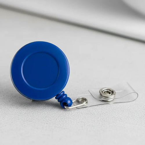 Yoyo Retráctil Porta Carnet Azul X 12 Unidades Azul