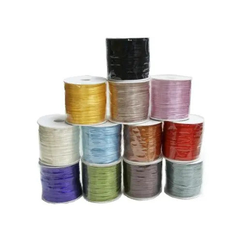 Cordón Seda 2mm X 130 Metros - 6 Rollos  Surtido