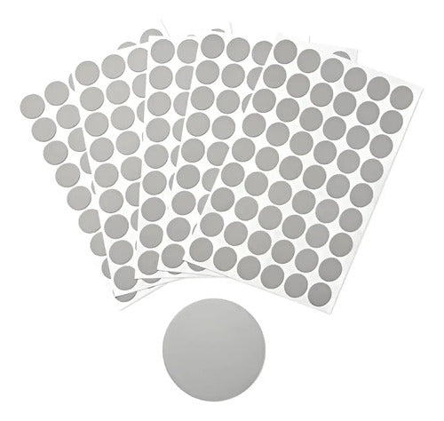 Rotulo Adhesivo Redondo Plateado 1.6 Cm X 162 Pcs Plata