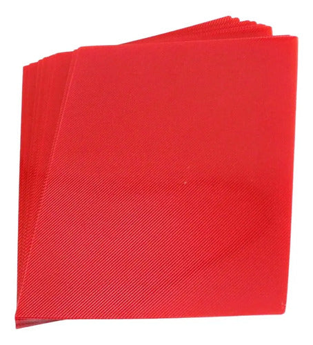 Tapa Caratula Encuadernación Policover Rojo Carta X50pcs Rojo
