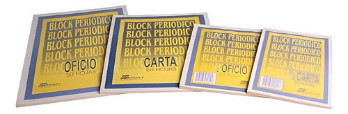Block Papel Periódico Oficio X 3 Unidades  Crema
