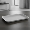 Bandeja Desechable Icopor 25.5x17.5cm #9 X 50 Unidades Blanco